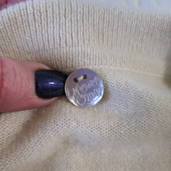 Margaret O'Leary 100% Cashmere Cardigan Size M - Picture 7 of 8